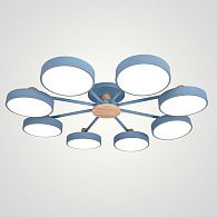 Потолочная люстра MOVE 8 Blue 98*98*18 см, 8*LED*12W, 3000, 4000, 5000K, ImperiumLoft MOVE_01, Голубой