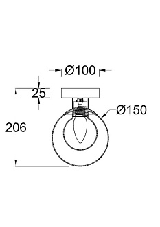 Бра 20,6*15*15*15 см, 1 G9*20W Basic form MOD521WL-01G1 Maytoni, Золото