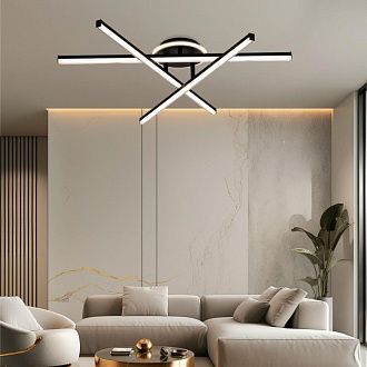 Накладная люстра 90*14 см, 75W, 3000-6000K, Citilux Trent   CL203631 черный