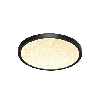 Cветильник 30*2,5 см, LED 24W, 3000/4000 К, IP40, белый/черный, пластик Sonex Omega Black, 7662/24L