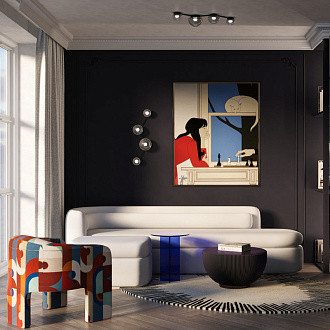 Светильник 68 см, 15W, 3000K, Freya Drop FR5445CL-L20B, черный