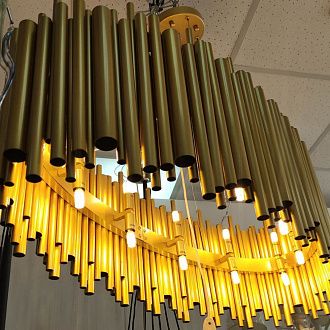 Подвесная люстра Lightstar Savona 816102, диаметр 60 см, золото