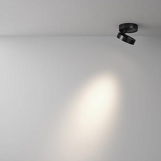 Накладной светильник 10*10*5,5 см, LED, 12W, 4000К, Maytoni Technical MAGIC C022CL-12W4K-B-1 черный