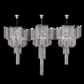 Подвесной светильник 140*45*80 см, 12*E14 Loft it Stream 10208/1400R Smoke