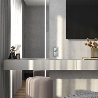 Рамка на 2 поста Werkel W0023106 Senso, серебряный, стекло soft-touch