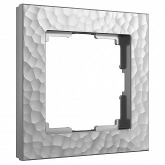 W0012406 Рамка на 1 пост Hammer, серебряный Werkel, 4690389163357