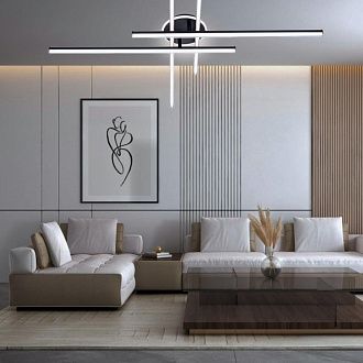 Люстра 120*120*11 см, 100W, 3000-6000K, 22 м2 Citilux Trent CL203641 черный