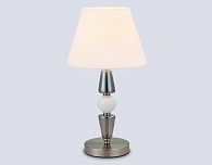 Настольная лампа с абажуром **47- см, 1*E14*40W, K, Ambrella Light High Light LH75262, cатин никель