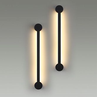 Бра 6*85*10*85 см, 1 LED*12W, 3000 К, Odeon Light Stich, черный 6667/12WL