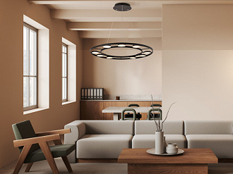 Светильник 80 см, 63W, 3000K Maytoni Fad MOD070PL-L63B3K, черный