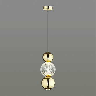 Светодиодный светильник 11 см, 7W, 4000K, Odeon Light CRYSTAL 5008/7LA, золото