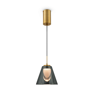 Светильник 17 см, 5W, 3000K, Freya Fume FR5399PL-L4BS, латунь