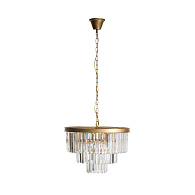 Подвесная люстра Loft IT Prism Clear 10019/500C, диаметр 50 см, золото