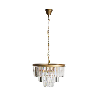 Подвесная люстра Loft IT Prism Clear 10019/500C, диаметр 50 см, золото