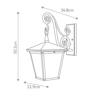 Настенный фонарь Hinkely Lighting, Арт. HK-TRELLIS2-M