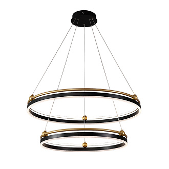Светильник 80 см, 123W, 3000-6300K, Crystal Lux FERNANDO SP123W LED BLACK/GOLD, черный-золото