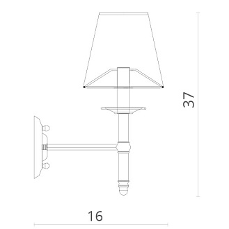 Бра Divinare Candela 1162/01 AP-1, хром