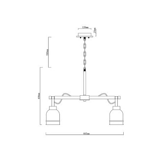 Подвесная люстра  67*99 см, 6*E27 черный Vele Luce Calma VL2122L06