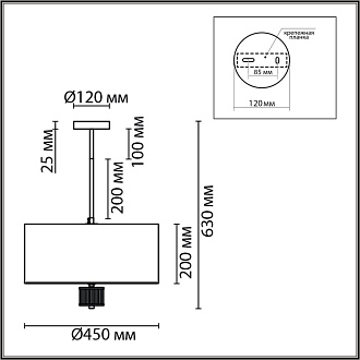 Люстра потолочная 45*45*63 см, 5*E14 Lumion Damona 8109/5C латунь титаниум