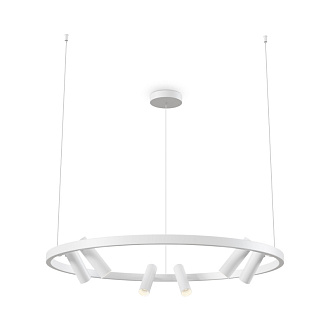 Подвесная светодиодная люстра 90 см, 40W, 3000-4000К Maytoni Satellite  MOD102PL-L42WK белый