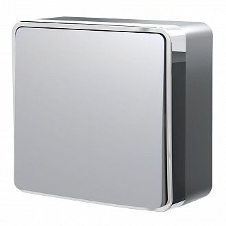 W5010006 Выключатель одноклавишный Gallant, серебряный Werkel, 4690389166686