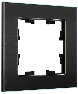 BRITE Рамка 1 пост РУ-1-1-БрЧ металл черный