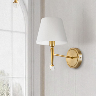 Светильник 29 см, Freya Rosemary FR5190WL-01BS1, латунь