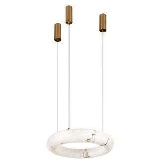 Подвесной светильник 60 см, 40W, 3000K, Loft IT Oslo acrylic 10547/600, латунь