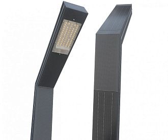 Уличный светильник 300 см, 30W, 4000K, Kink Light 09202-F(220V/Solar),16(05), серый