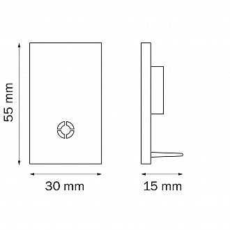 Заглушка концевая трековая PRO 1,5*3 см, Матовый Черный Lightstar Barra 505167