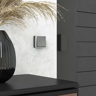 W5010004 Выключатель одноклавишный Gallant, графит рифленый Werkel, 4690389163739