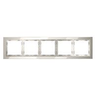 Рамка стеклянная Voltum S70 на 5 постов, кашемир, стекло Стекло/пластик  VLS110503