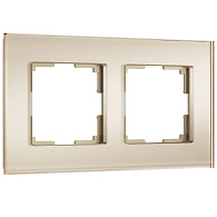W0023111 Рамка на 2 поста Senso, шампань, стекло soft-touch Werkel, 4690389200380