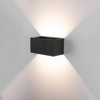 Уличный настенный светодиодный светильник WINNER DOUBLE LED IP54 35137/W черный Elektrostandard