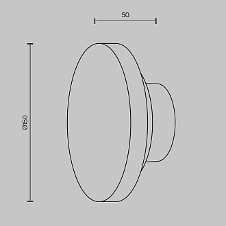 Бра 5*15*-15 см, *LED*7W, 3000K, Maytoni Glamping MOD437WL-L5BG3K, Черный