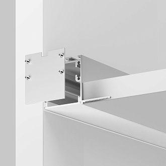 Комплект заглушек (для профиля 59×59) 2 шт., ALM-5959-EC 642058, *4*4 см, Maytoni Led Strip 642058, Серебро