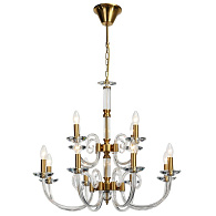 Подвесная люстра Stilfort Glass 1050/03/12P, диаметр 75 см, золото
