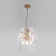 Подвесной светильник 42*42*47,5-150 см, 8*E14*40W, Eurosvet Claire 60170/8, золото, a069011