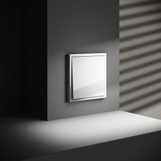 Перекрестный переключатель встраиваемый Voltum S70 одноклавишный 10А, белый  пластик  VLS010501