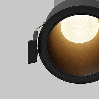Встраиваемый светильник 7*10 см, вр 6 см, *LED*10W, 3000K, Maytoni Dip DL116-10W-3K-B, Черный