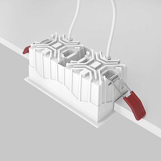 Светильник 13 см, 20W, 4000K, Technical DL043-02-10W4K-D-SQ-WB, белый-черный, 36°, Dim, Triac, вр 5,5*11,5 см