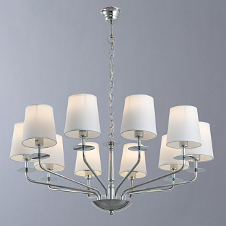 Подвесная люстра Arte Lamp A1048LM-10CC хром, диаметр 80 см