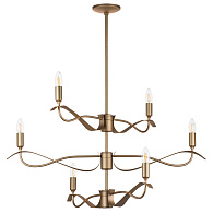 Люстра потолочная 85*147 см, 6*E14*36W, Золото Lightstar Ragno 733263