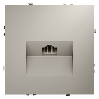 Розетка компьютерная встраиваемая Voltum S70 RJ45 кат.6, кашемир пластик Soft touch VLS060103