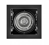 Встраиваемый светильник кардан 214118 Lightstar CARDANO черный, DR111, вр 16,5*16,5 см
