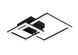 Люстра L355 x W355 x H75, мм, 56W 3000K-6500K, BLACK (Черный) Rilon 3452/1+1 BLACK