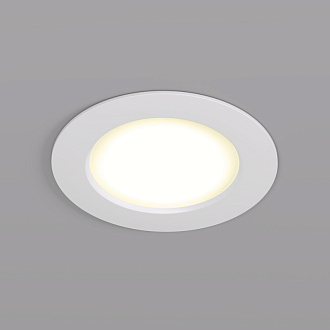 Светильник встраиваемый 9,5*9,5*3,5 см, вр 7,8 см, *LED*5W, 3000K, Denkirs Snartun DK3046-WH, белый