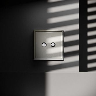 Розетка телевизионнная встраиваемая Voltum S70 оконечная TV+SAT, шелк пластик Soft touch VLS060404