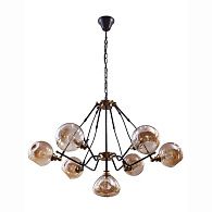 Подвесная люстра 70 см, LED4U 6136/6+1, черный