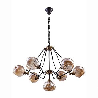 Подвесная люстра 70 см, LED4U 6136/6+1, черный